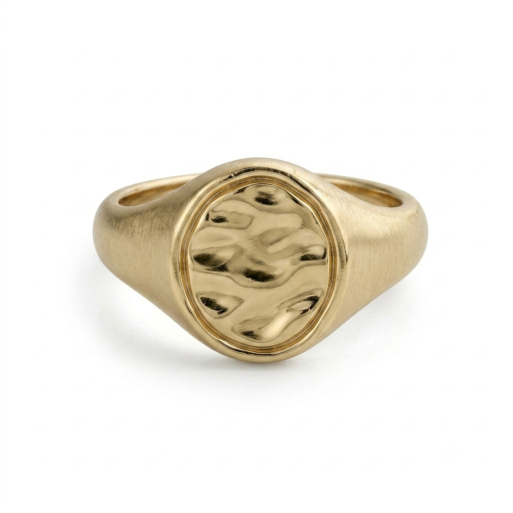 Organic Signet Ring (Two-Tone)