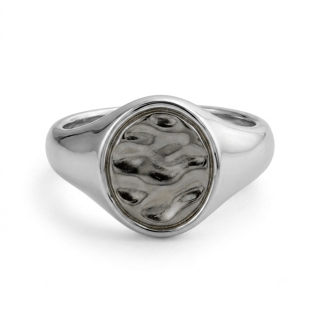 Organic Signet Ring (Two-Tone)